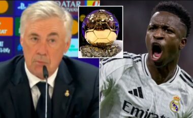 Ancelotti: Vinicius Jr do ta fitojë Topin e Artë 2024, tre golat ndaj Dortmundit shkojnë për vitin e ardhshëm