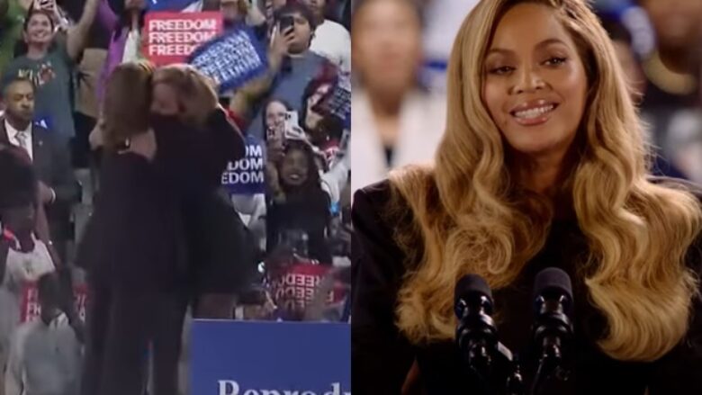 Beyonce “ndezi” Teksasin në tubimin e Kamala Harris, i dha një përqafim kandidates demokrate