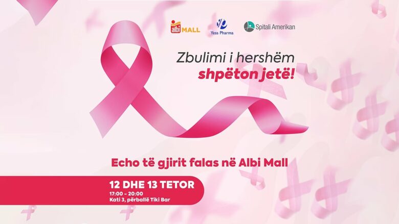 Echo falas për kancerin e gjirit në Albi Mall më 12 dhe 13 tetor