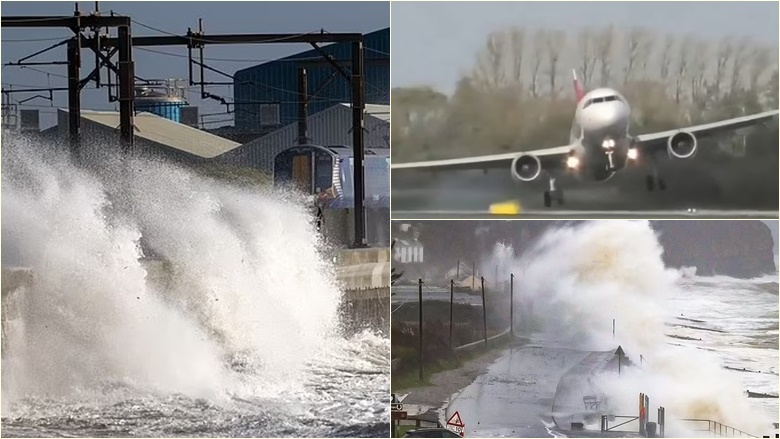 Aeroplanët kishin telashe të uleshin në aeroportin e Dublinit, ndërsa stuhia Ashley goditi disa pjesë të Mbretërisë së Bashkuar dhe Irlandës