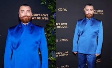 Sam Smith duket elegant me një kostum mëndafshi në çmimet e ‘God’s Love We Deliver Golden Heart’