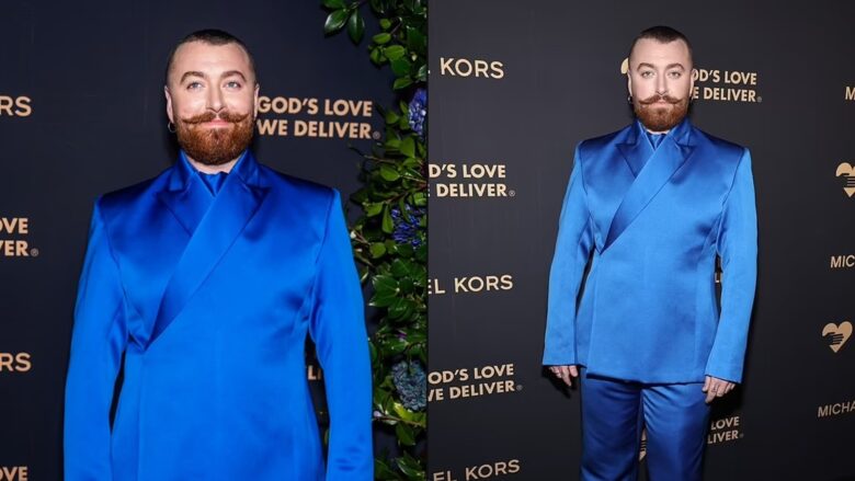 Sam Smith duket elegant me një kostum mëndafshi në çmimet e ‘God’s Love We Deliver Golden Heart’