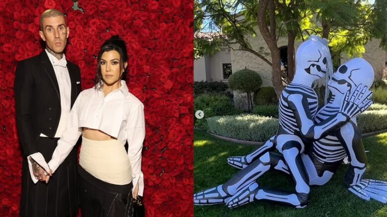 “E neveritshme” – Kourtney Kardashian dhe Travis Barker kritikohen për dekorin e çuditshëm të Halloween-it