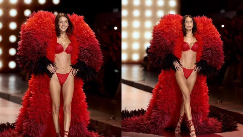 Bella Hadid u cilësua si mbretëresha e sfilatës së modës së Victoria’s Secret, pas rikthimit të shumëpritur