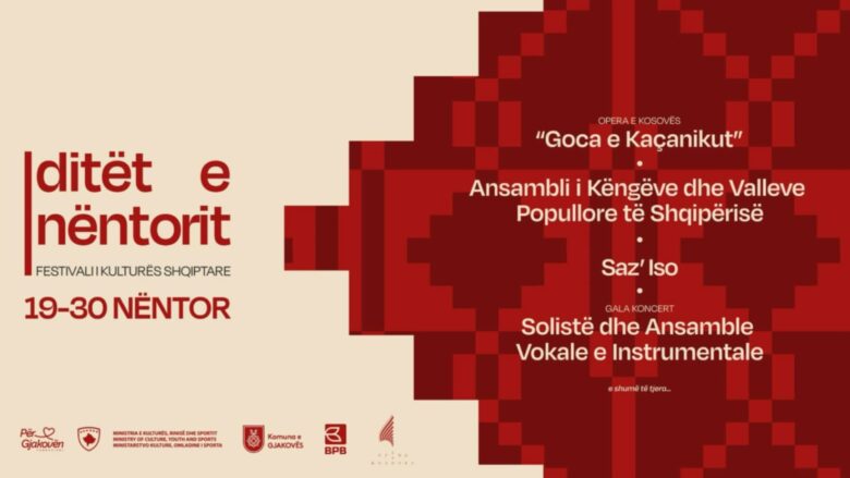 Festivali “Ditët e Nëntorit” e shndërron Gjakovën në epiqendrën e kulturës shqiptare