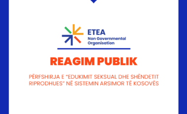 Organizata ETEA përkrah edukimin seksual në shkolla, apelon tek prindërit mos të ndikohen nga dezinformatat