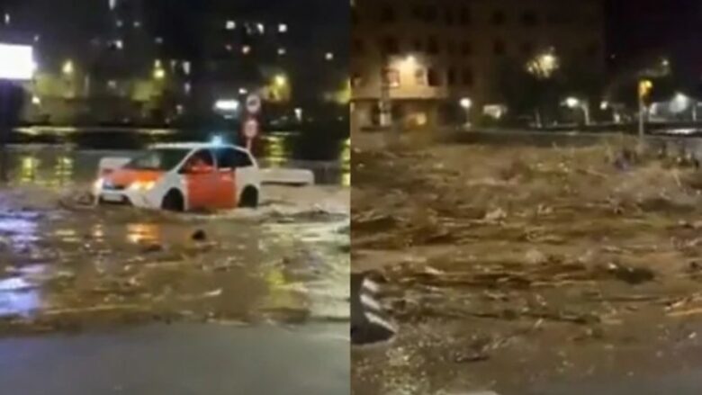 Video që tregon fillimin e katastrofës në Valencia – uji përmbyti rrugët në pak sekonda