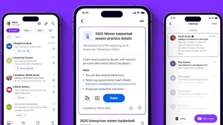 Yahoo prezanton aplikacionin e ri Mail të fokusuar në AI