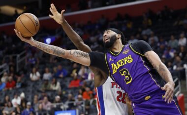 Nuk mjaftojnë 37 pikët nga Anthony Davis, Lakers pësojnë humbje befasuese nga Pistons