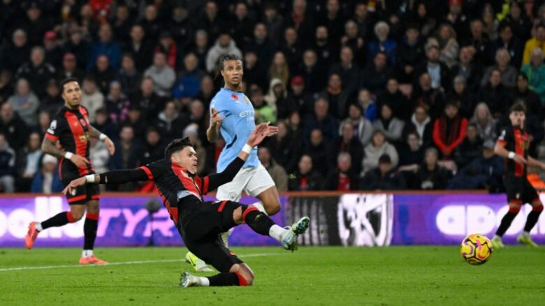 Befasohet Manchester City, pëson disfatë në udhëtim ndaj Bournemouth