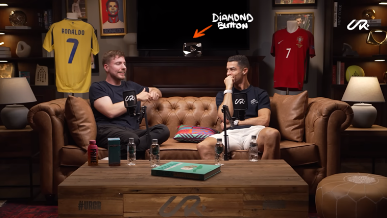 Ronaldo pret në intervistë YouTuber-in e famshëm MrBeast, e pyet se a frikohet që futbollisti do t’ia kalojë me shikueshmëri