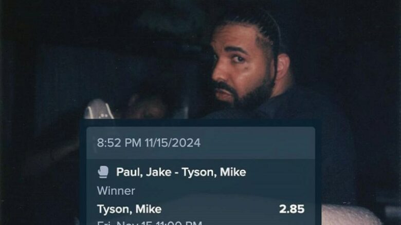 Drake humbi 356,000 dollarë me bastin që Mike Tyson do ta mposhte Jake Paul