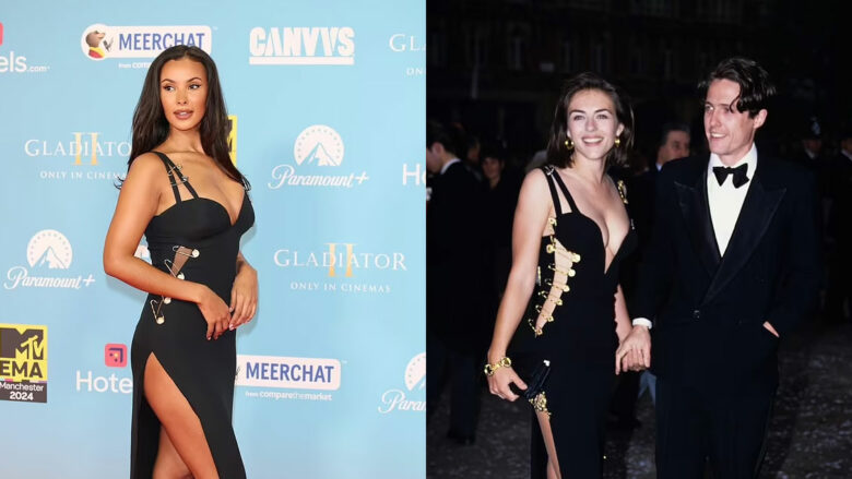 Maya Jama kanalizon Elizabeth Hurley me fustanin “Versace” në MTV EMA