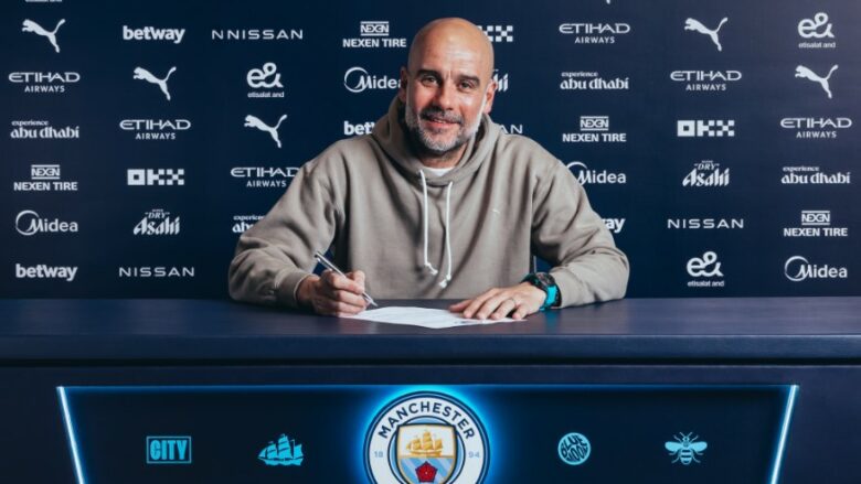 Zyrtare: Guardiola i qëndron besnik Man Cityt, vazhdon kontratën me kampionët anglez