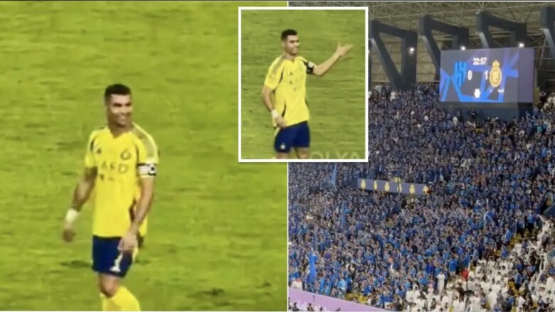 Tifozët e Al Hilal thërrasin emrin e Messit gjatë ndeshjes me Al Nassr – reagimi i Ronaldos befason të gjithë