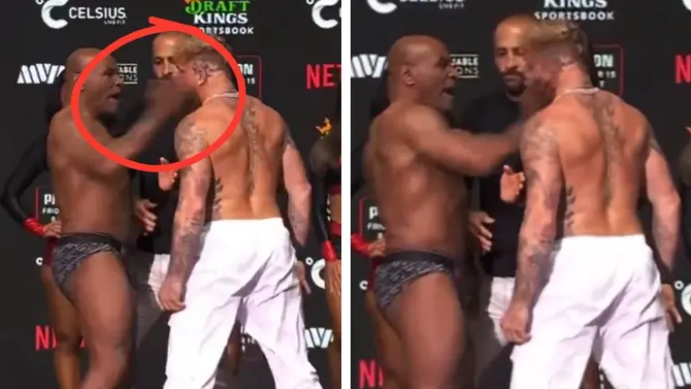 A ishte e inskenuar shuplaka që Mike Tyson ia dha Jake Paulit? Dalin pamjet në xhirim të ngadalësuar