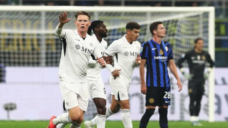 Inter dhe Napoli me nga një gol të shënuar pas pjesës së parë – Rrahmani asistoi për McTominay