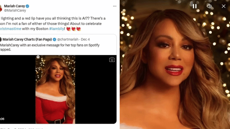 Mariah Carey i përgjigjet dyshimeve për AI në videon e Spotify: Kjo nuk është e vërtetë