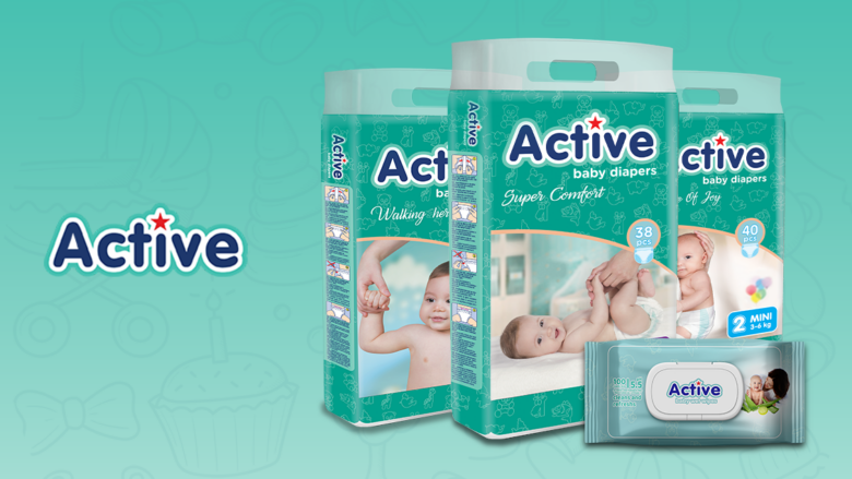 Buzëqeshje të vogla, kujdes i madh – Festoni me Active Baby Diapers!