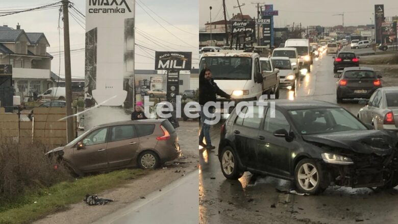 Aksident në magjistralen Ferizaj-Prishtinë, dy të lënduar