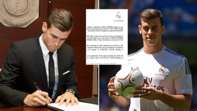 Zbulohet dokumenti që tregon se sa në të vërtetë pagoi Real Madridi për Bale