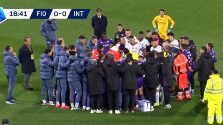 Momente ankthi dhe paniku në ndeshjen Fiorentina – Inter: Një lojtar ka rënë pa ndjenja në fushë