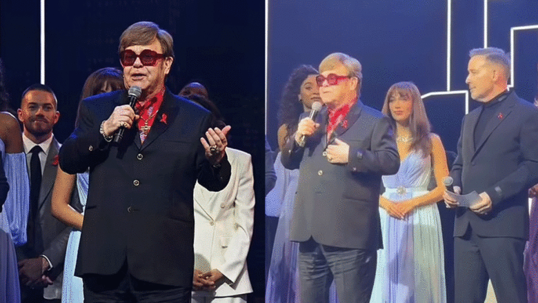 Sir Elton John zbulon humbjen e shikimit dhe falënderon bashkëshortin e tij në një moment emocional në Londër