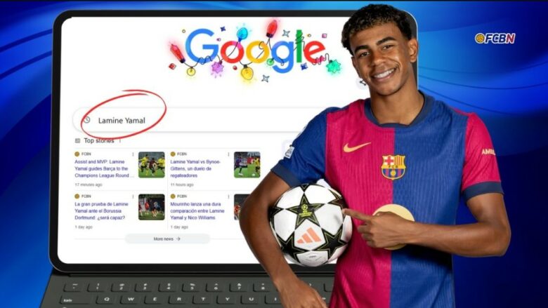 Lamine Yamal, futbollisti më i kërkuar në Google në vitin 2024