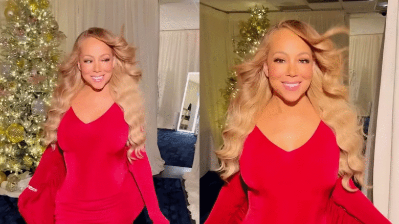 Mariah Carey tregon se mbetet “Mbretëresha e Krishtlindjeve” ndërsa shkëlqen me të kuqe për të mirëpritur dhjetorin