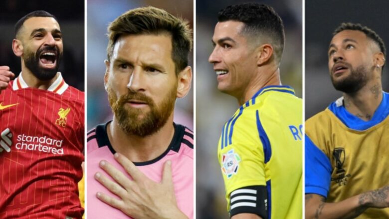 Nga Salah te De Bruyne, Messi, Ronaldo dhe Neymar – dy formacione të mbushura me yje që mbesin pa kontratë më 2025