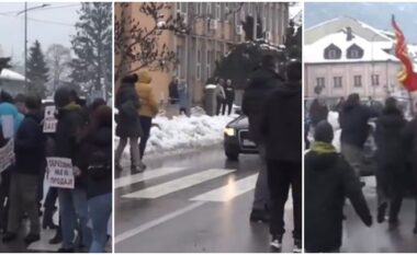 Drejtoi veturën me shpejtësi të madhe, deshi t'i shkelë protestuesit në Serbi