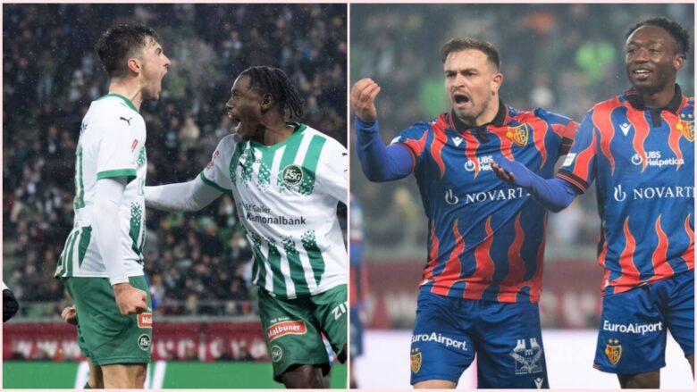 Albert Vallçi shënon, Xherdan Shaqiri asiston – St. Gallen dhe Basel ndahen në barazim