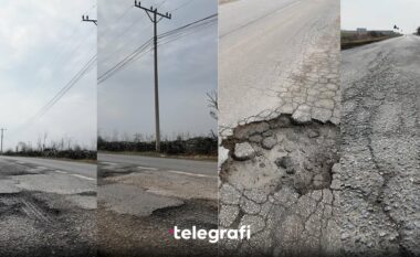 Gropa, çarje asfalti e gunga – vështirësi në qarkullimin rrugor në rrugën rajonale Malishevë-Kijevë