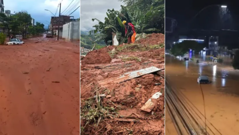 Të paktën 10 të vdekur – pamje që tregojnë pasojat e shirave të rrëmbyeshëm dhe rrëshqitjeve të dheut në disa pjesë të Brazilit