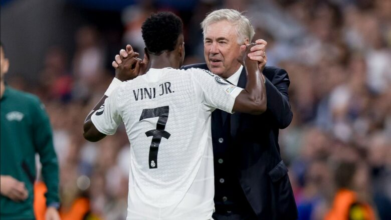 Ancelotti flet për thashethemet e largimit të Vinicius Jr