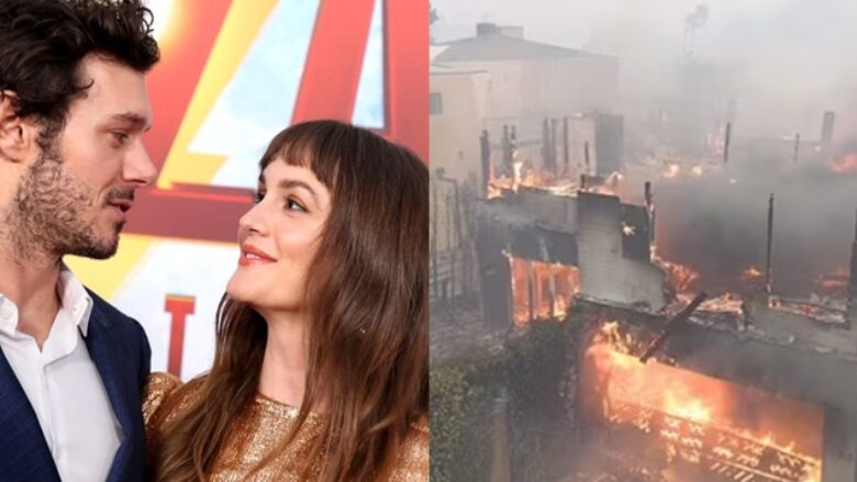 Shtëpia e Leighton Meester dhe bashkëshortit të saj përfshihet nga zjarret masive në Los Angeles