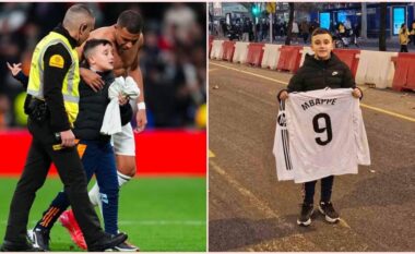 Vogëlushi shqiptar që kaloi sigurimin në “Santiago Bernabeu” dhe mori përqafimin dhe fanellën e Kylian Mbappe