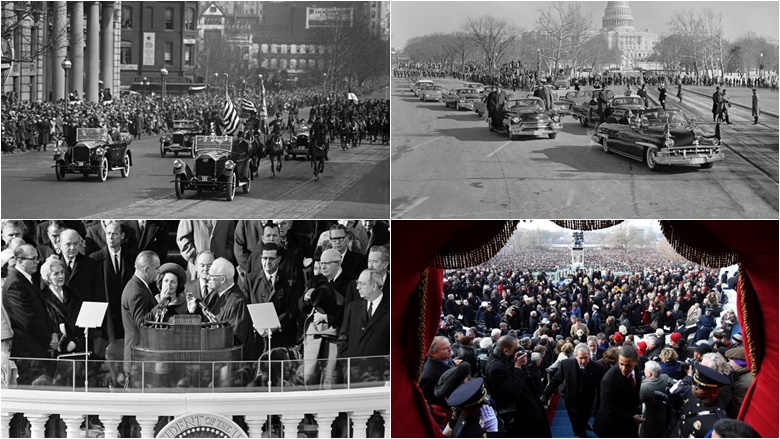 Fotografi nga arkivi që tregojnë ceremonitë e betimit të presidentëve amerikanë në Uashington, gjatë 100 vjetëve të fundit