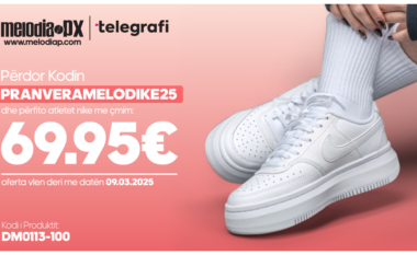 Marrëveshje: Melodia Px dhe Telegrafi Deals janë dakordu që atletet Nike për femra ti ofrojnë për vetëm 69.95€, deri më 09 mars!