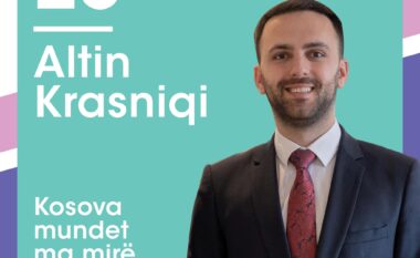 Altin Krasniqi: Faleminderit për mbështetjen dhe besimin tuaj, së bashku bëjmë ndryshimin