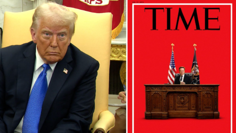 Revista Time provokon me kopertinën e re, vendos Musk në tavolinën e presidentit - vjen reagimi i Trumpit