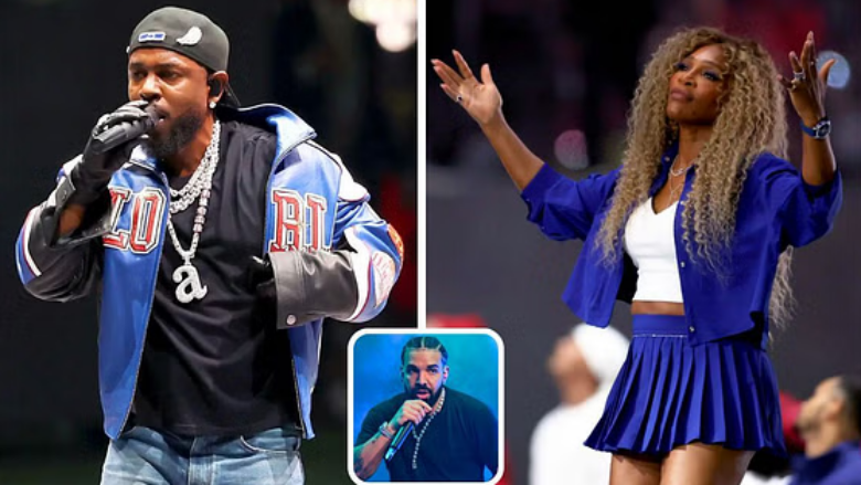 Kendrick interpretoi diss-in kundrejt Drake në Super Bowl - në atë moment doli në skenë edhe Serena, e cila thuhet se ka qenë në lidhje me të