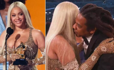 Fansat aludojnë për atë se çfarë Jay Z u pa duke i thënë Beyonces në momentin që ajo mori çmimin në ‘Grammy Awards 2025’