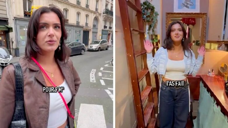 Influencerja tregon se si është të jetosh në një apartament prej 9 metrave katror në Paris, ku qiraja është 500 euro