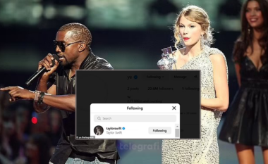 Pas 15 vitesh përplasjeje, Kanye West surprizon fansat: E vetmja që ndjek në Instagram është Taylor Swift