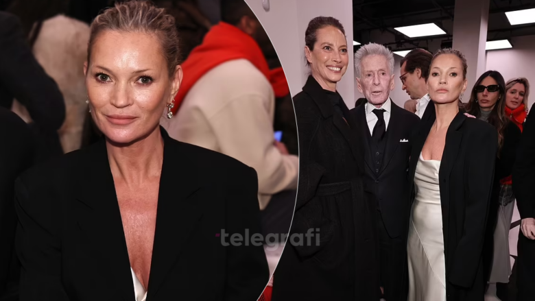 Kate Moss mahnit me elegancën e saj në shfaqjen e Calvin Klein në Javën e Modës në New York