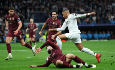 Mbappe nëpërkëmbë Man Cityn me het-trikun e tij për ta eliminuar nga Liga e Kampionëve