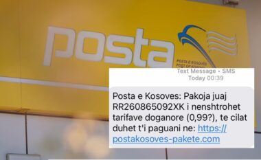 “Pakoja juaj i nënshtrohet tarifave doganore…” – Posta e Kosovës paralajmëron qytetarët të mos bien pre e mashtrimeve përmes SMS-ve