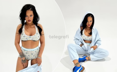 Rihanna pozon për fushatën e re të Savage X Smurfs