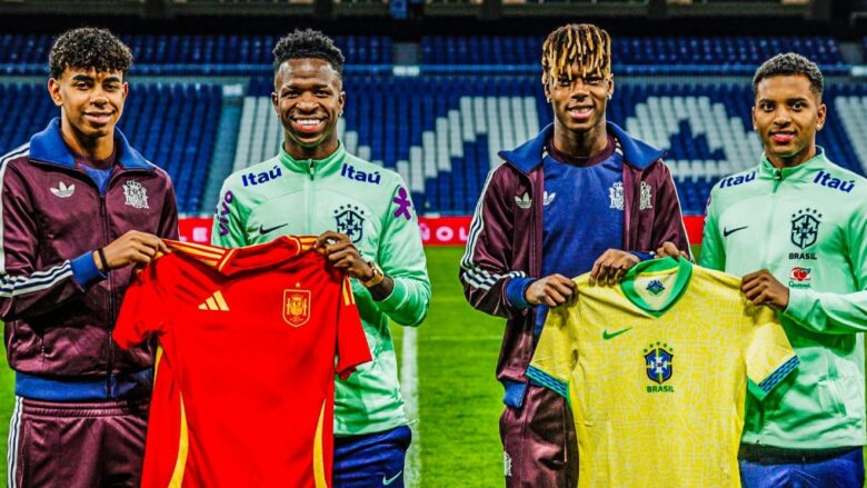 Real Madridi mendon për Lamine Yamal dhe Nico Williams nëse Vinicius Jr dhe Rodrygo shiten